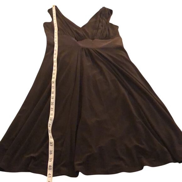 Jones Wear Dress Brown Knit Cocktail Dress Woman Size 12 Below Knee Empire Waist - Picture 7 of 9